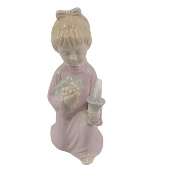 Vintage Roman Holy Communion Porcelain 4" Girl Figurine Religious Collectible - Picture 12 of 16